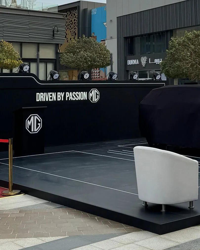 Photo booth at an MG car launch